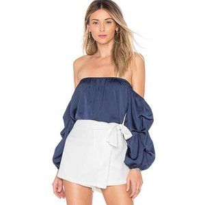 By The Way Cole Off Shoulder Blouse in Navy Blue L